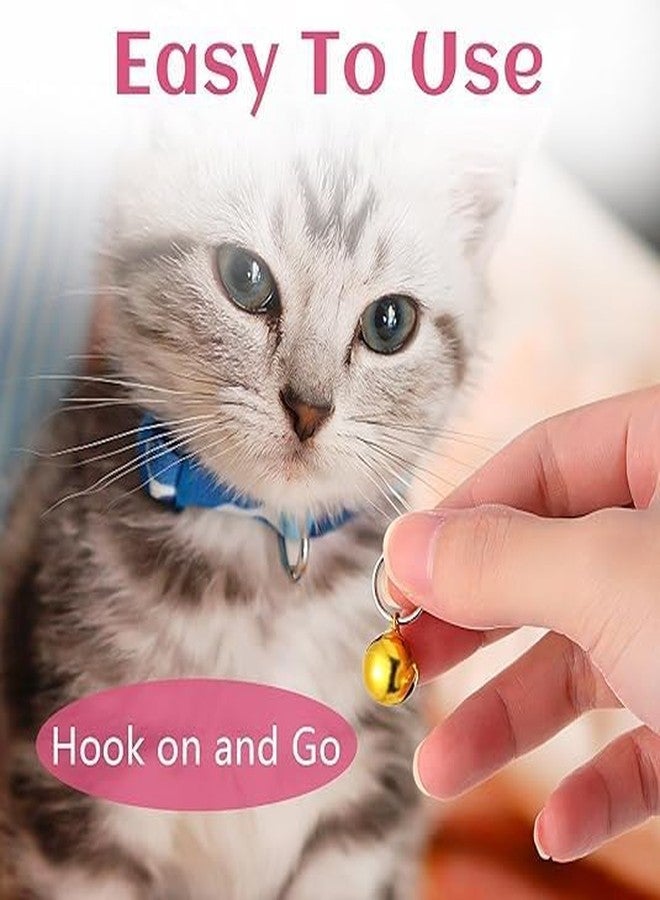 RoverPets تعليقات طوق الحيوانات الأليفة من الفولاذ المقاوم للصدأ من روفر بيتس مع جرس - إكسسوارات قلادة متينة متعددة الألوان مقاس 1/2 بوصة للقطط والكلاب، مثالية لأطواق الرقبة، أنيقة ومقاومة للصدأ (عبوة من 4 قطع) - Image 2